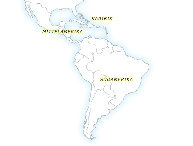 Karte Latein Amerika