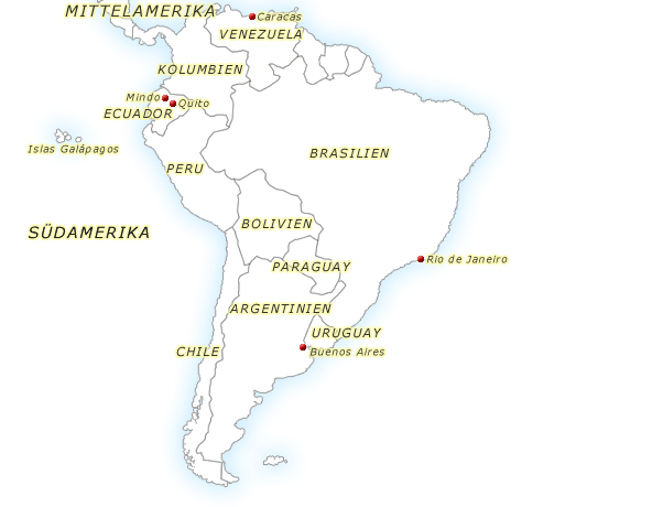Karte Suedamerika